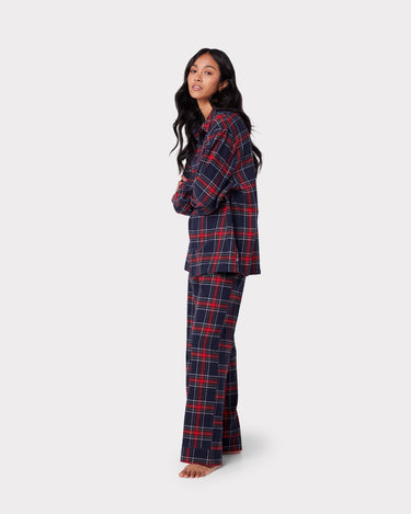 Flannel Red & Navy Check Print Pyjama Bottoms